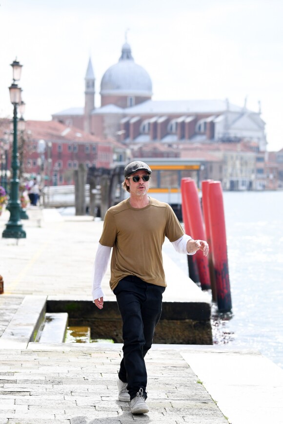 Brad Pitt voyage à Venise le 28 mai 2019.