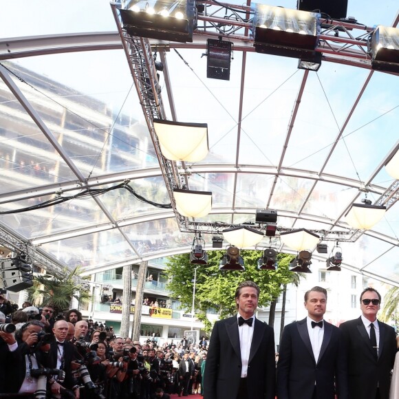 Brad Pitt, Leonardo Dicaprio, Quentin Tarantino, Margot Robbie - Montée des marches du film "Once upon a time... in Hollywood" lors du 72ème Festival International du Film de Cannes. Le 21 mai 2019 © Jacovides-Moreau / Bestimage