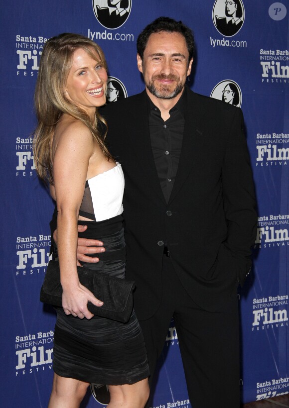 Demian Bichir avec sa femme Stefanie Sherk au 27ème Festival International de Santa Barbara le 3 février 2012.