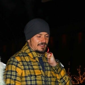 Exclusif - Katy Perry et Orlando Bloom arrivent au restaurant Matsuhisa dans la station de Aspen le 2 janvier 2019.