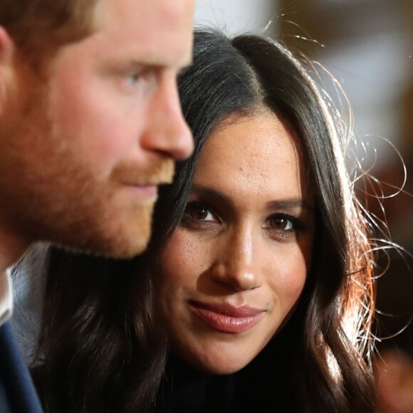 Le prince Harry et Meghan Markle lors d'une réception pour les jeunes au palais de Holyroodhouse à Edimbourg, en Ecosse, le 13 février 2018.