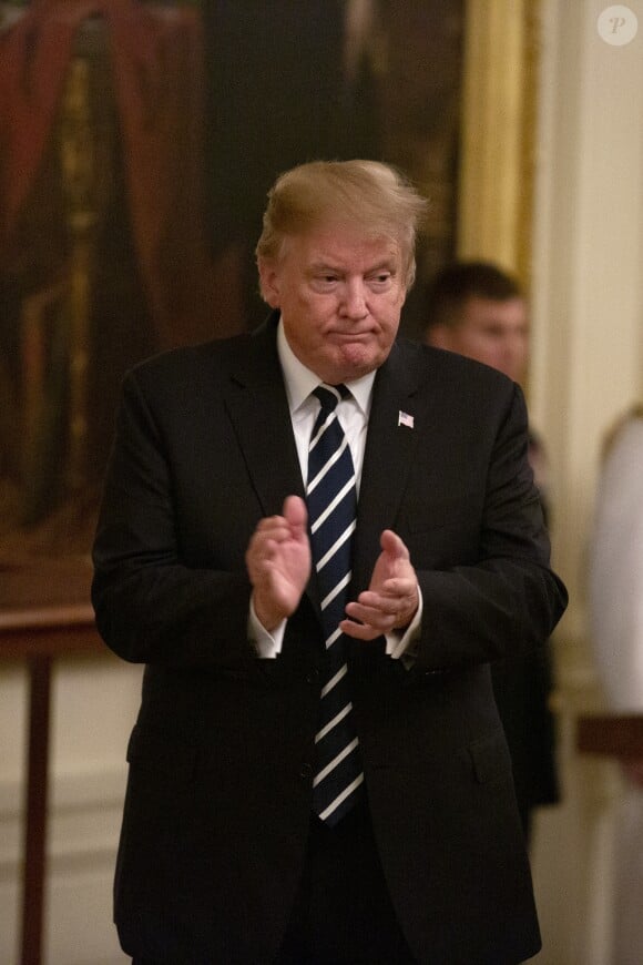 Le président Donald J. Trump fait un speech lors de la cérémonie Medal of Valor à La Maison Blanche à Washington D.C, le 22 mai 2019