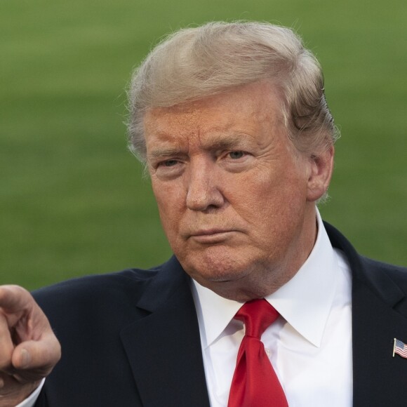 Donald J. Trump (président des Etats-Unis), arrive à la Maison Blanche à Washington DC, le 21 mai 2019.