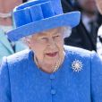 La reine Elisabeth II d'Angleterre lors du "Investec Derby Festival" sur le champ de cours d'Epsom, Surrey, Royaume Uni, le 1er juin 2019.