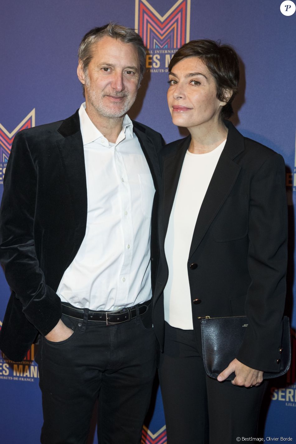 Exclusif - Antoine de Caunes et sa femme Daphné Roulier - Photocall du