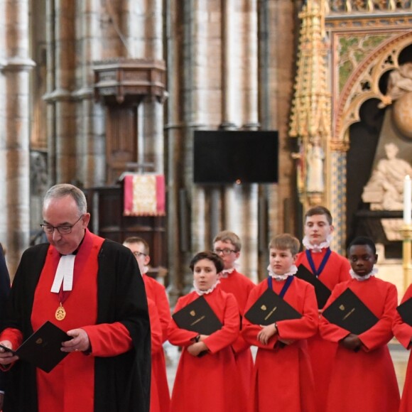 Donald Trump et sa femme Melania en visite à l'abbaye de Westminster à Londres le 3 juin 2019, où ils ont déposé une couronne de fleurs sur la tombe du soldat inconnu.
