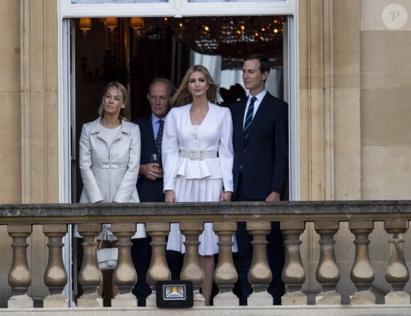 Ivanka Trump et son mari Jared Kushner au palais de Buckingham à Londres le 3 juin 2019 lors de la visite officielle en Grande-Bretagne de Donald Trump et son épouse Melania.