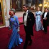La duchesse de Gloucester et Lord-grand-Chambellan au palais de Buckingham le 3 juin 2019 pour le dîner de gala donné par la reine Elizabeth II en l'honneur de la visite officielle du président américain Donald Trump et son épouse Melania.