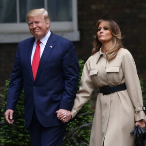 Donald Trump et sa femme Melania - Le président des Etats-Unis et sa femme ont été reçus par la première ministre britannique et son mari au 10 Downing Street à Londres. Le 4 juin 2019