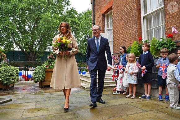 Melania Trump et Philip May lors d'une Garden Party au 10 Downing Street à Londres. Le 4 juin 2019