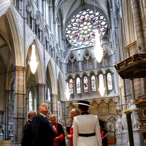 Donald Trump et sa femme Melania visitent l'abbaye de Westminster à Londres. Le 3 juin 2019