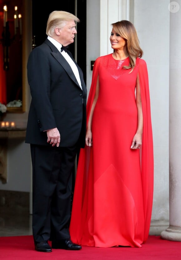 Donald Trump et sa femme Melania Trump - Dîner en l'honneur du président D. Trump à la Winfield House, Londres, lors de sa visite officielle au Royaume Uni, le 4 juin 2019.