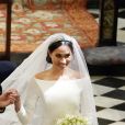 Le prince Harry et Meghan Markle, duchesse de Sussex (en Givenchy) - Cérémonie de mariage du prince Harry et de Meghan Markle en la chapelle Saint-George au château de Windsor, Royaume Uni, le 19 mai 2018.