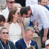 Exclusif - Le prince Félix de Luxembourg et la princesse Claire de Luxembourg dans les tribunes lors des internationaux de tennis de Roland Garros à Paris, France, le 4 juin 2019. © Jacovides-Moreau/Bestimage