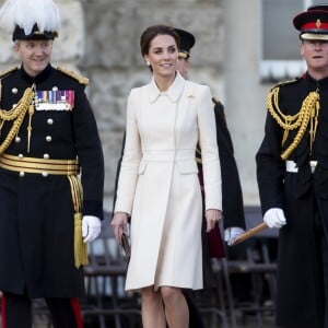 Catherine (Kate) Middleton, duchesse de Cambridge, assiste à la parade militaire "Beating Service at Horseguards Parade" à Londres, le 6 juin 2019.