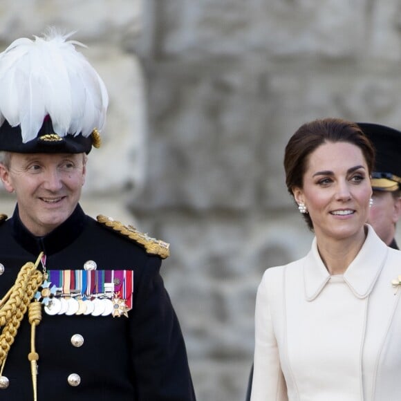 Catherine (Kate) Middleton, duchesse de Cambridge, assiste à la parade militaire "Beating Service at Horseguards Parade" à Londres, le 6 juin 2019.