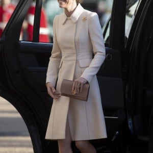 Catherine (Kate) Middleton, duchesse de Cambridge, assiste à la parade militaire "Beating Service at Horseguards Parade" à Londres, le 6 juin 2019.