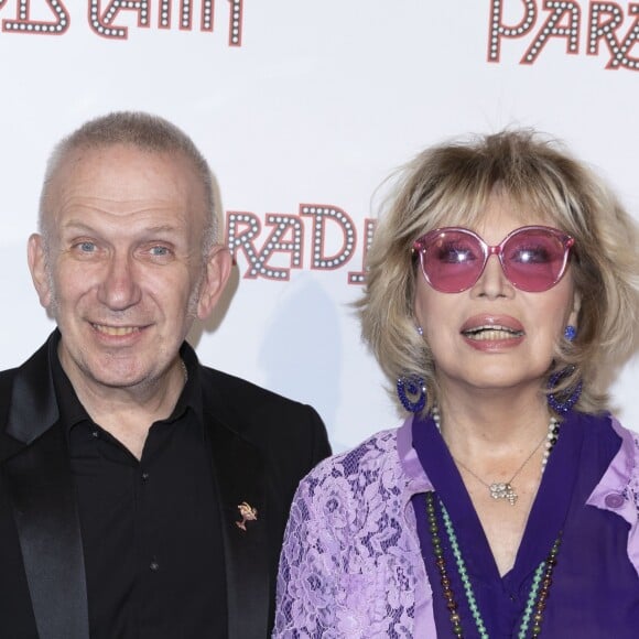 Jean-Paul Gaultier et Amanda Lear - Photocall de la générale "L'Oiseau Paradis" au Paradis Latin à Paris le 6 juin 2019. © Olivier Borde/Bestimage