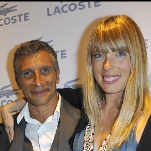 NAGUI ET SA FEMME MELANIE PAGE - INAUGURATION DE LA NOUVELLE BOUTIQUE LACOSTE AU 93/95 AVENUE DES CHAMPS ELYSEES A PARIS 29/04/2011 - PARIS