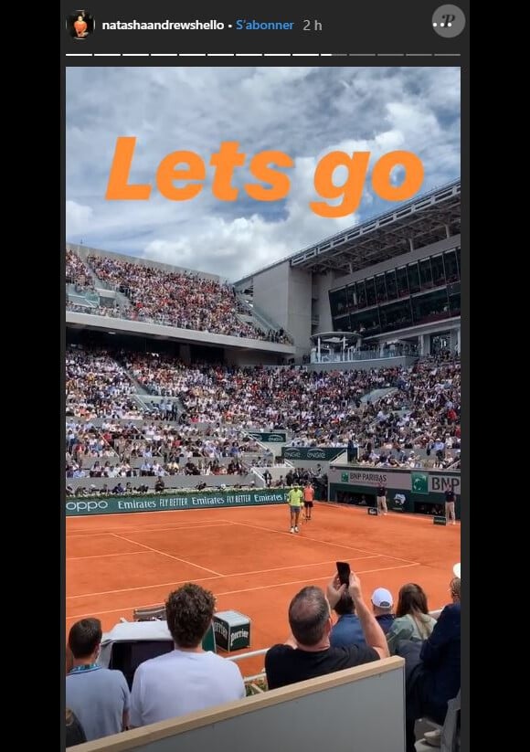 Natasha Andrews poste une vidéo de la finale Nadal-Thiem le 9 juin 2019.