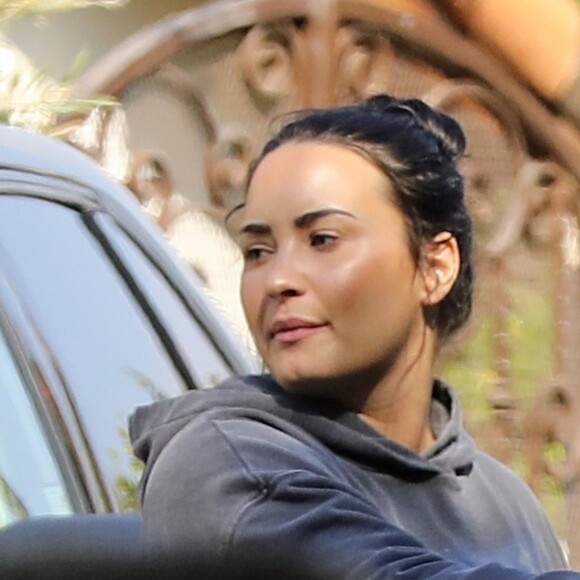 Exclusif - Demi Lovato à la sortie de son cours de gym à Los Angeles, le 28 février 2019