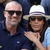 Amel Bent et son mari Patrick Antonelli dans les tribunes des internationaux de tennis de Roland Garros à Paris, France, le 3 juin 2018. © Dominique Jacovides - Cyril Moreau/Bestimage