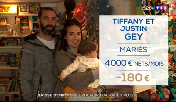 Tiffany et Justin de "Mariés au premier regard dans le journal télévisé de TF1, le 13 juin 2019