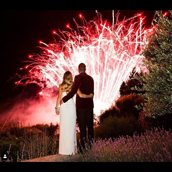 Caroline Wozniacki a publié une photo du feu d'artifice organisé lors de son mariage avec David Lee célébré en Toscane le 15 juin 2019.
