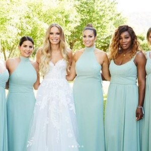 Caroline Wozniacki entourée de ses demoiselles d'honneur, dont Serena Williams, lors de son mariage avec David Lee célébré le 15 juin 2019 en Toscane.