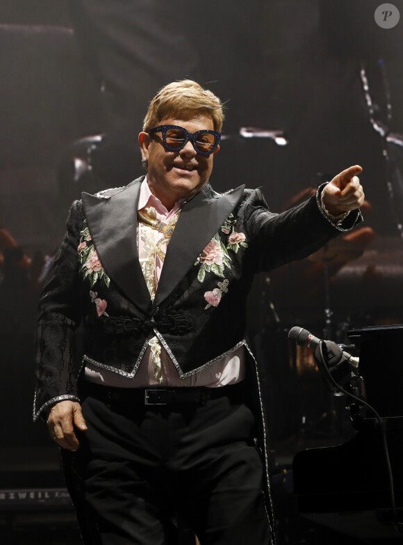 Elton John en concert à l'Accord Hotels Arena dans le cadre de sa tournée "Farewell Yellow Brick Road" à Paris, le 20 juin 2019. © Marc Ausset-Lacroix/Bestimage