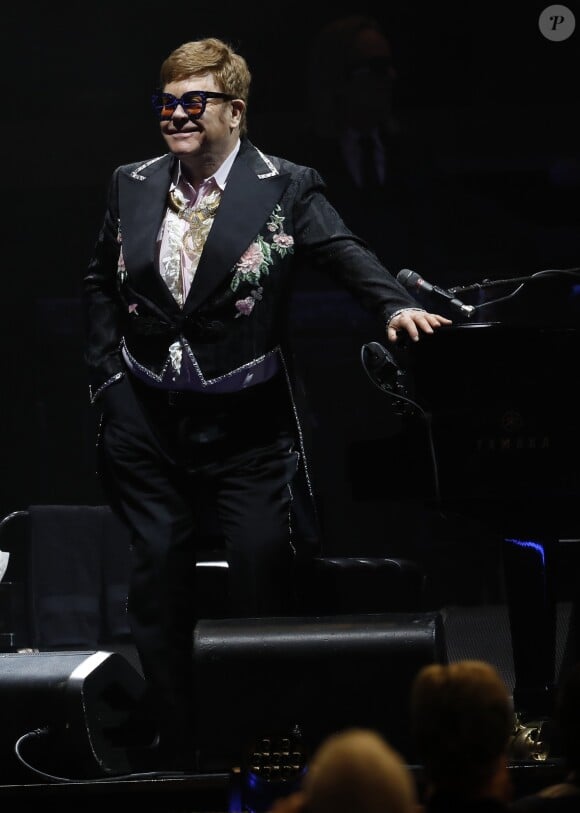 Elton John en concert à l'Accord Hotels Arena dans le cadre de sa tournée "Farewell Yellow Brick Road" à Paris, le 20 juin 2019. © Marc Ausset-Lacroix/Bestimage Marc Ausset-Lacroix