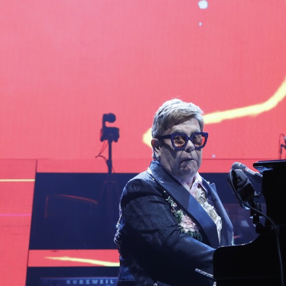 Elton John en concert à l'Accord Hotels Arena dans le cadre de sa tournée "Farewell Yellow Brick Road" à Paris, le 20 juin 2019. © Marc Ausset-Lacroix/Bestimage