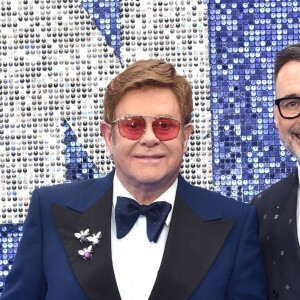Sir Elton John, son mari David Furnish à la première du film "Rocketman" au cinéma Odeon Leicester Square à Londres, Royaume Uni, le 20 mai 2019.