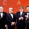 David Furnish, Bernie Taupin, Elton John (Lunettes Gucci), Taron Egerton - Montée des marches du film "Rocketman" lors du 72ème Festival International du Film de Cannes. Le 16 mai 2019 © Jacovides-Moreau