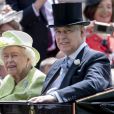 La reine Elisabeth II et le prince Andrew, duc d'York - La famille royale d'Angleterre lors du Royal Ascot, jour 5. Le 22 juin 2019