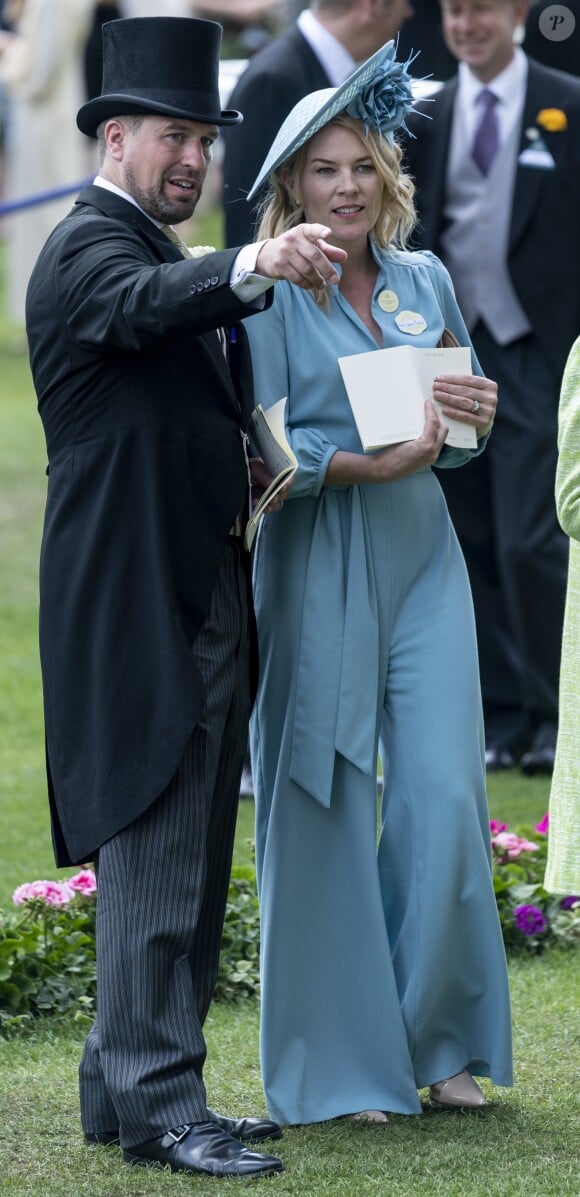 Peter Phillips et sa femme Autumn Phillips - La famille royale d'Angleterre lors du Royal Ascot, jour 5. Le 22 juin 2019