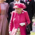 La reine Elisabeth II d'Angleterre lors des courses de chevaux à Ascot le 21 juin 2019.