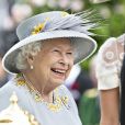La reine Elisabeth II d'Angleterre lors de la réunion hippique d'Ascot, le 20 juin 2019.