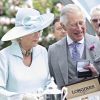 Camilla Parker Bowles, duchesse de Cornouailles, le prince Charles, prince de Galles et le jockey Frankie Dettori - La famille royale lors des courses d'Ascot 2019 le 19 juin 2019.