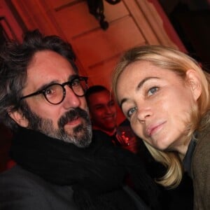 Emmanuelle Béart et son mari Frédéric Chaudier - Soirée du 10e anniversaire de l'agence audiovisiuelle "Flair production" à l'hôtel "Le Marois" à Paris le 28 mars 2019. © Coadic Guirec/Bestimage