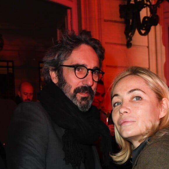 Emmanuelle Béart et son mari Frédéric Chaudier - Soirée du 10e anniversaire de l'agence audiovisiuelle "Flair production" à l'hôtel "Le Marois" à Paris le 28 mars 2019. © Coadic Guirec/Bestimage