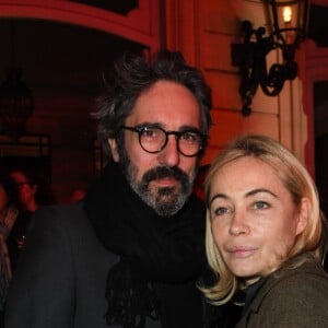 Emmanuelle Béart et son mari Frédéric Chaudier - Soirée du 10e anniversaire de l'agence audiovisiuelle "Flair production" à l'hôtel "Le Marois" à Paris le 28 mars 2019. © Coadic Guirec/Bestimage