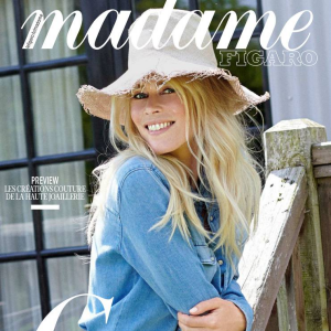 Claudia Schiffer en couverture de "Madame Figaro", en kiosques le 28 février 2019.
