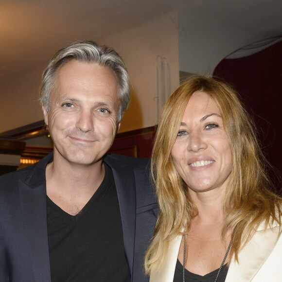 Mathilde Seigner et son compagnon Mathieu Petit - Générale du spectacle de Muriel Robin "Robin Revient Tsoin Tsoin" au Théâtre de la porte Saint-Martin à Paris, le 23 septembre 2013.