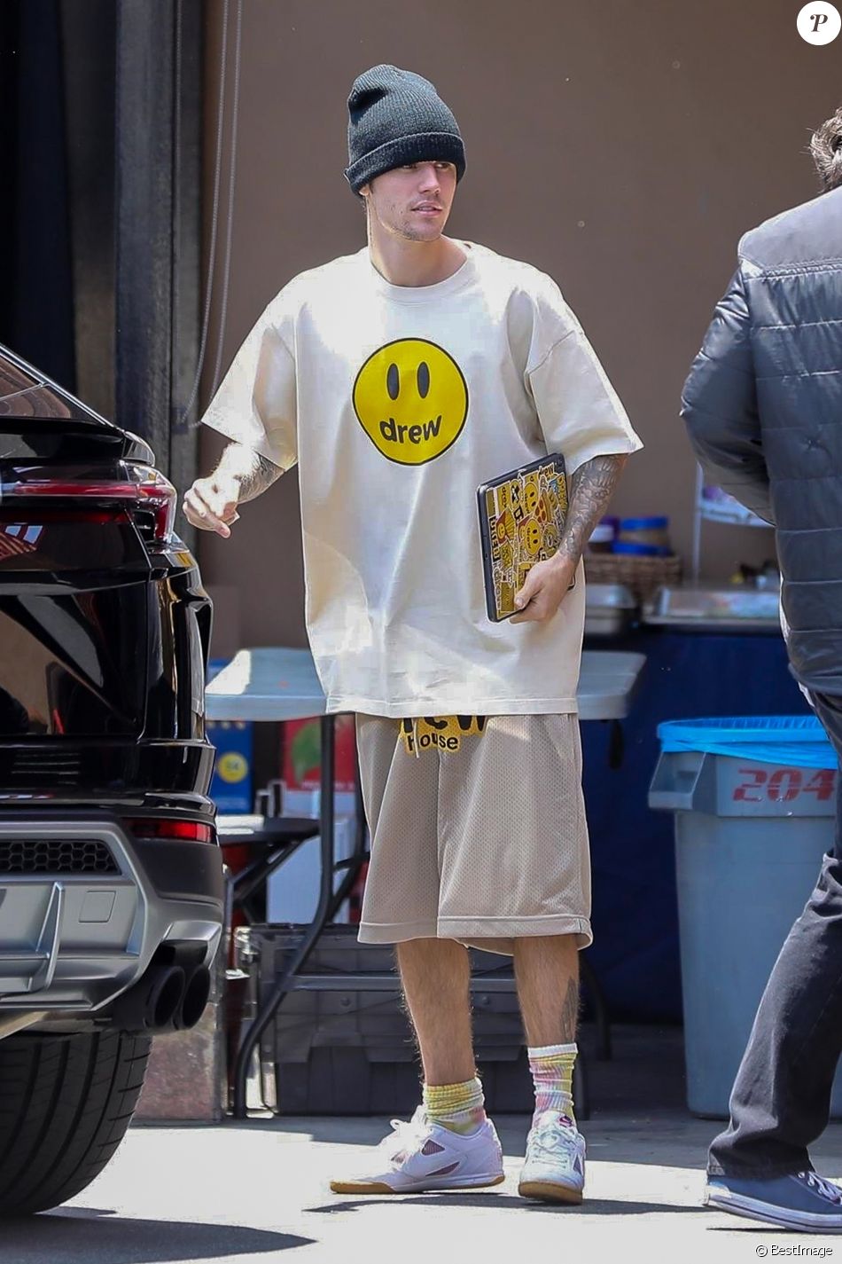 Justin Bieber se rend dans un studio d&#039;enregistrement à Los Angeles le 24 juin 2019.