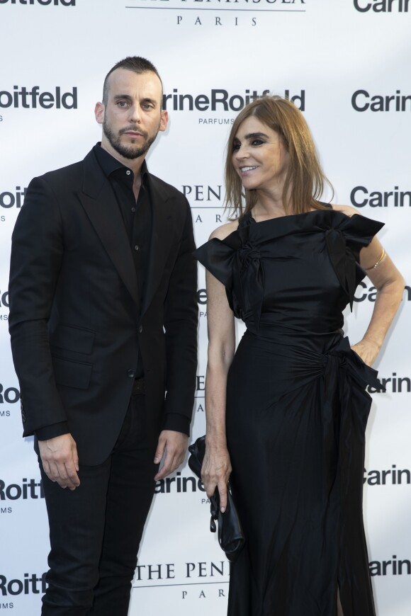 Vladimir Restoin Roitfeld et sa mère Carine Roitfeld à la soirée de lancement du parfum 7 lovers à l'hôtel Peninsula à Paris le 1er juillet 2019 lors de la fashion week Haute Couture automne-hiver 2019/2020 © Olivier Borde / Bestimage