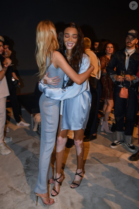 Stella Maxwell et Winnie Harlow à la soirée "Hugo" lors de la Mercedes Benz Fashion Week de Berlin, le 3 juillet 2019.