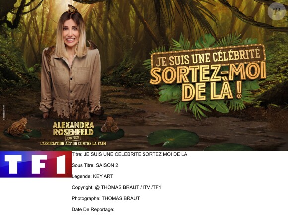 Alexandra Rosenfeld, photo officielle de "Je suis une célébrité sortez-moi de là !", sur TF1