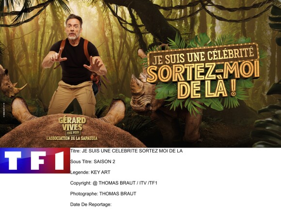 Gérard Vives, photo officielle de "Je suis une célébrité sortez-moi de là !", sur TF1