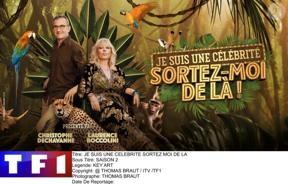Christophe Dechavanne et Laurence Boccolini, photo officielle de "Je suis une célébrité sortez-moi de là !", sur TF1